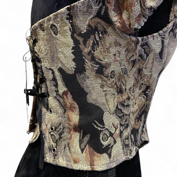 BSlingerie cat tapestry Bustier Corset size XS - Picture 8 of 8